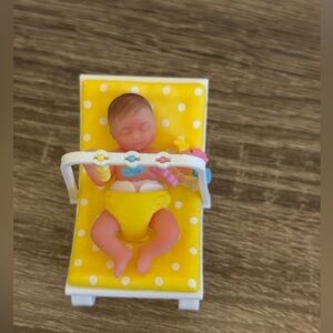 My Mini Baby with Polka Dot Yellow Rocker Bouncer